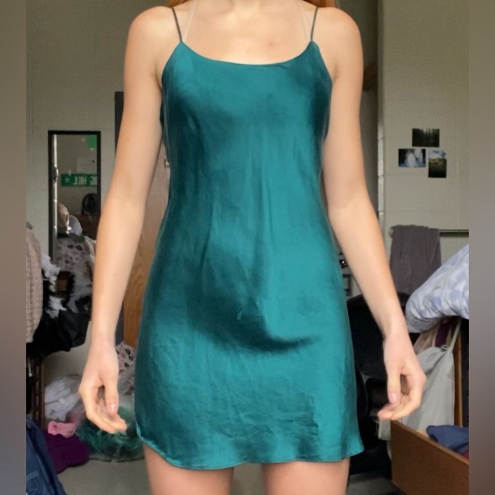 Victoria’s Secret Vintage 100% Silk Slip Mini Dress